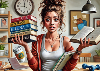 Luna juggling her life.