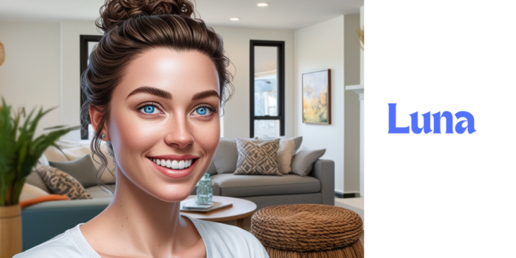 a young woman smiling, they call her Luna