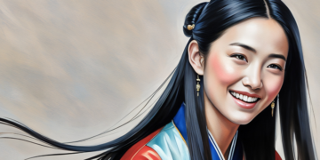 a young Chinese woman laughing, she is called Mei.